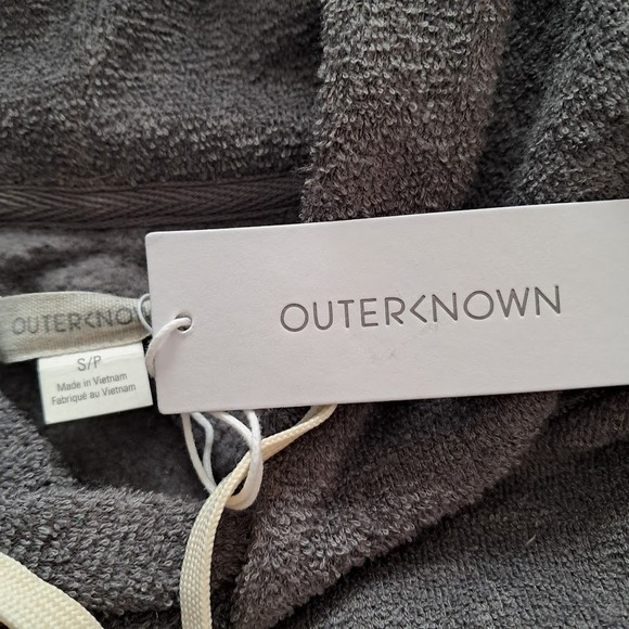 NWT OUTERKNOWN Womens S Hightide Hoodie Galaxy Grey Terry Long Sleeve - Picture 7 of 7